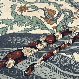Halston Casino Dollar Graphic Tie‎ 100% Italian Silk Tie